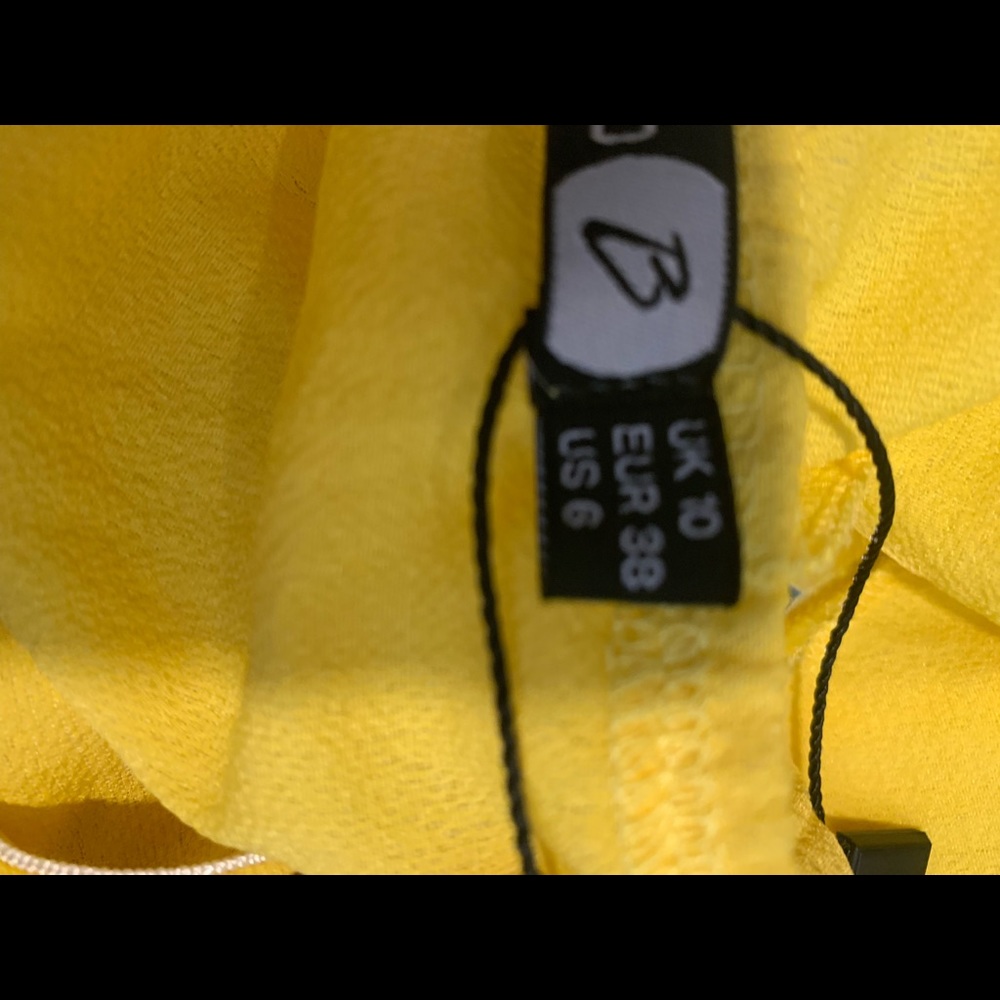 Yellow Ruffled One Shoulder Dress - Picture 8 of 12